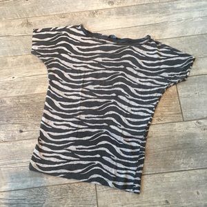 Zebra print slouchy top